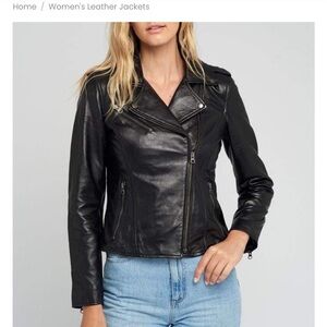 THE LEATHER JACKETER SOFT LAMB LEATHER BIKER JACKET. Gorgeous new with tags